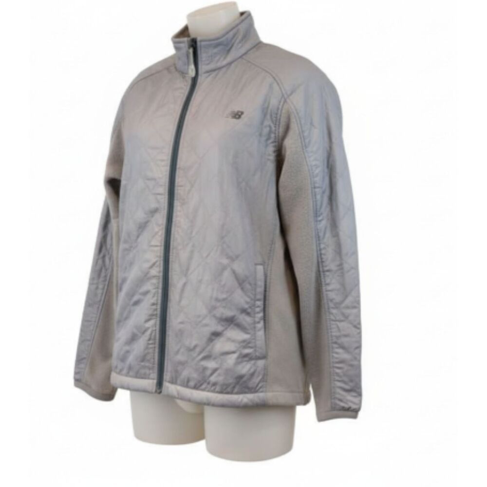 New Balance Gray Full Zip Light Jacket Men's Large Athletic Layering Piece